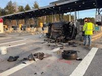 Bay State woman nabbed for aggravated DWI after Bedford Toll Plaza rollover