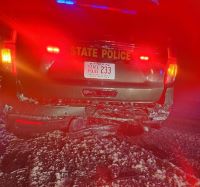 Mass. woman cited for reckless driving in cruiser crash during storm