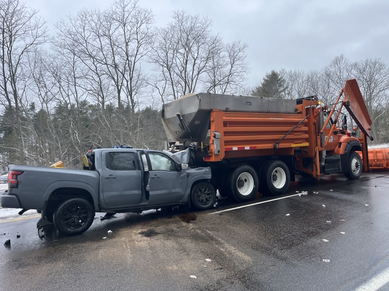 Dover man, 52, injured when his pickup slams into rear of DOT plow truck