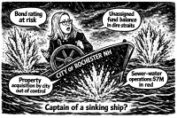 Who's at the helm during this time of financial uncertainty for the City of Rochester