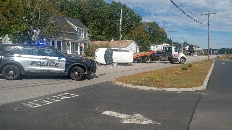 Downtown Milton rollover crash caused by driver inattention, chief says