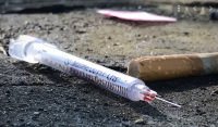 How do you dispose of a used syringe? Best advice is to call the police