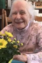 Victorine Day ... enjoyed baking, crocheting; at 92
