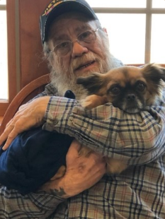 Lionel A. Dube, Jr. ... enjoyed riding his Harley; at 75