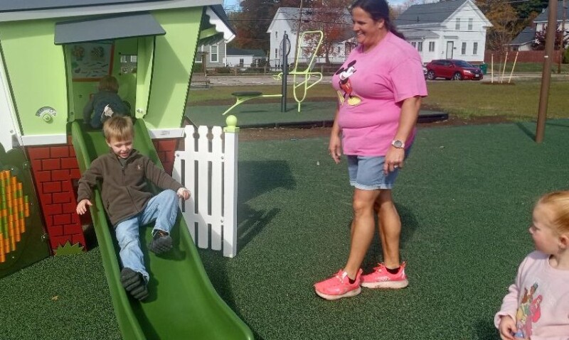 New  playground officially opens Thursday, but Eastside folk already enjoying it now
