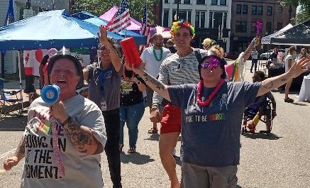 Rochester Pride Day event had them dancing in the street and doing the conga 